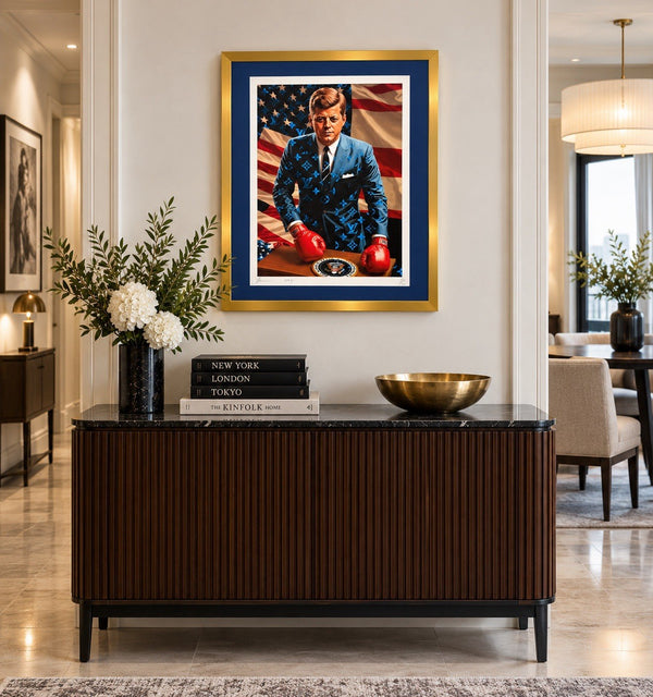 Death NYC JFK John F Kennedy Boxing Louis Vuitton Signed Art Print 16x20