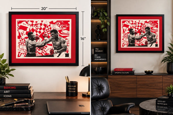 DEATH NYC Mike Tyson vs Muhammad Ali Boxing Chanel Pop Art Signed Framed 20x16