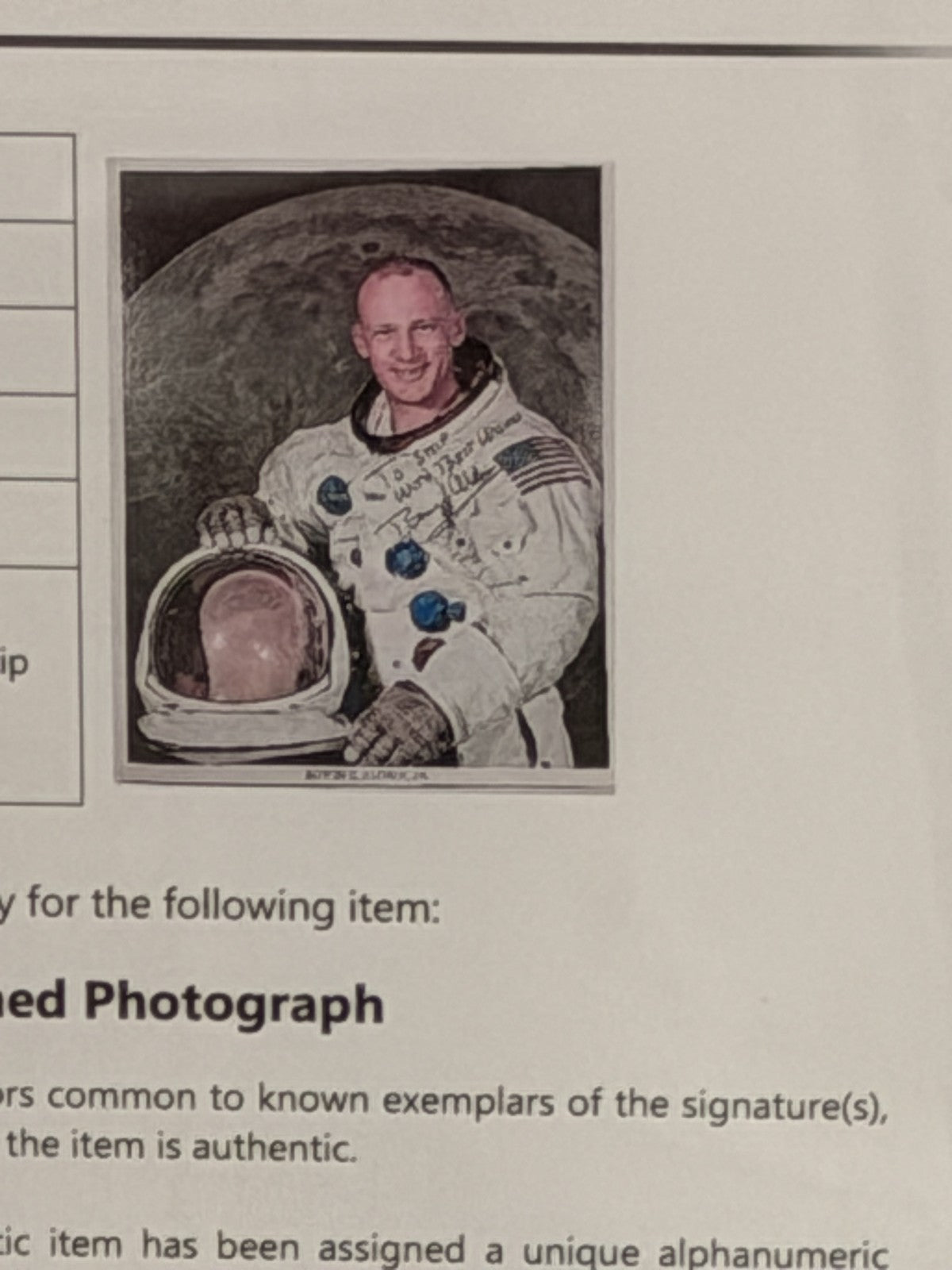 Buzz Aldrin Signed Inscribed Astronaut Photo Framed Beckett LOA A42843