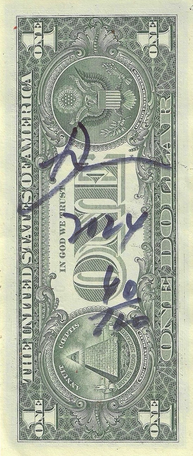 Death NYC –Snow White Disney  $1 Dollar Bill Signed & Numbered