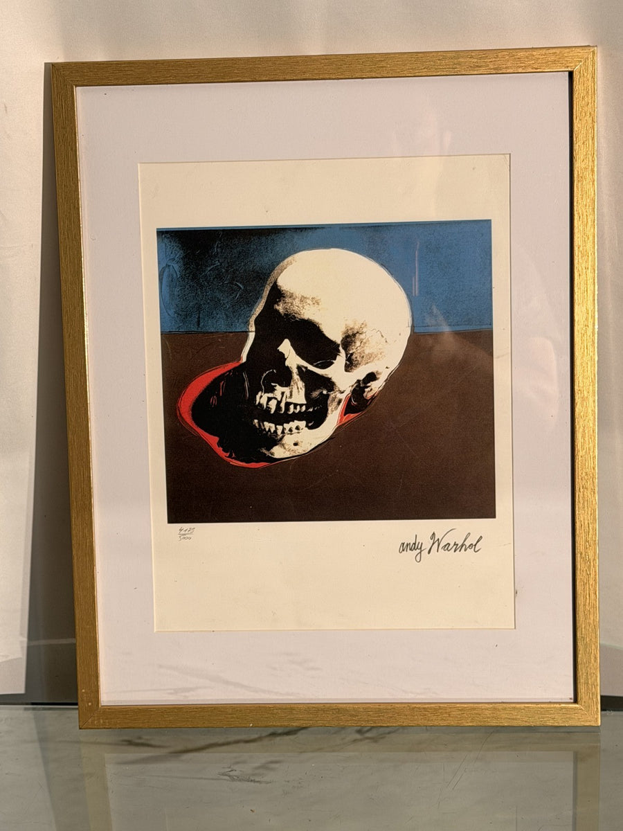 Andy Warhol Skull Numbered Edition 4179/5000 Plate-Signed FRAMED Pop Art Print
