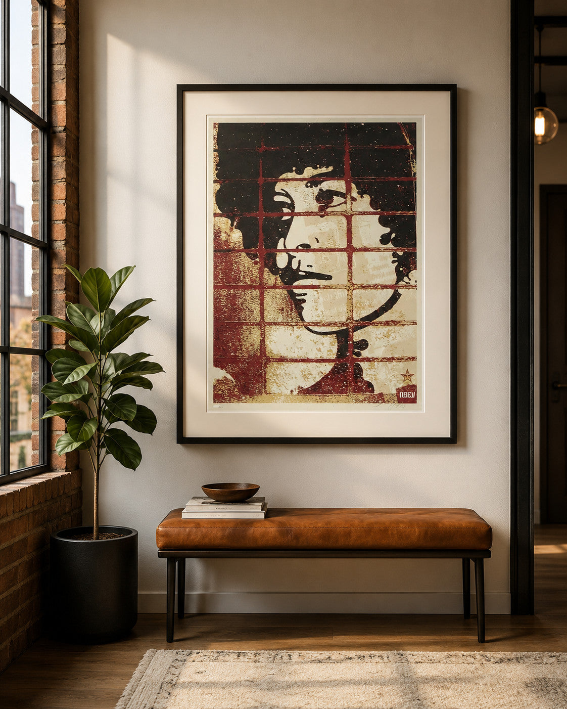 Shepard Fairey Angela Rough 2003 Signed Screen Print OBEY 18x24 Ed 300