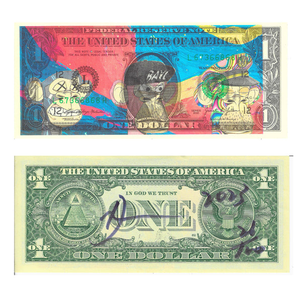 Death NYC Bored Ape Dollar Bill Art Signed Numbered COA Pop Street Art