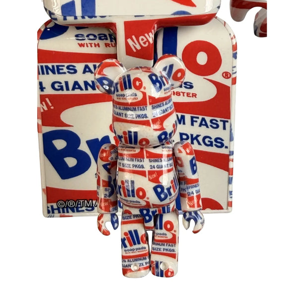 Bearbrick BE@RBRICK Andy Warhol Brillo 400% 100% Set Original 2020 Medicom New