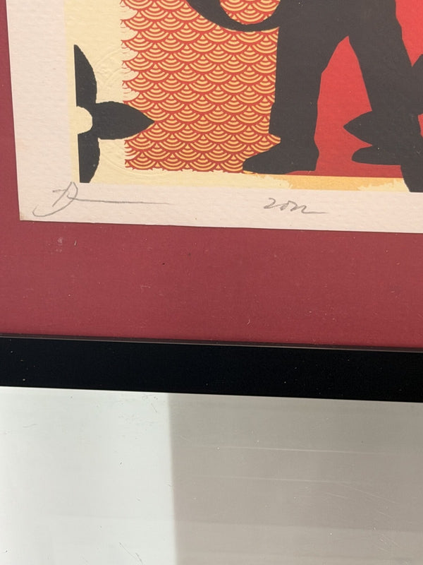 Framed Che Guevara "Wage Peace OBEY" Graphic Print, Marked 6/20