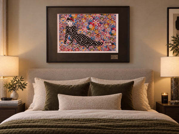 Death NYC Audrey Hepburn LV Murakami Flowers Signed 2020 Framed Pop Art