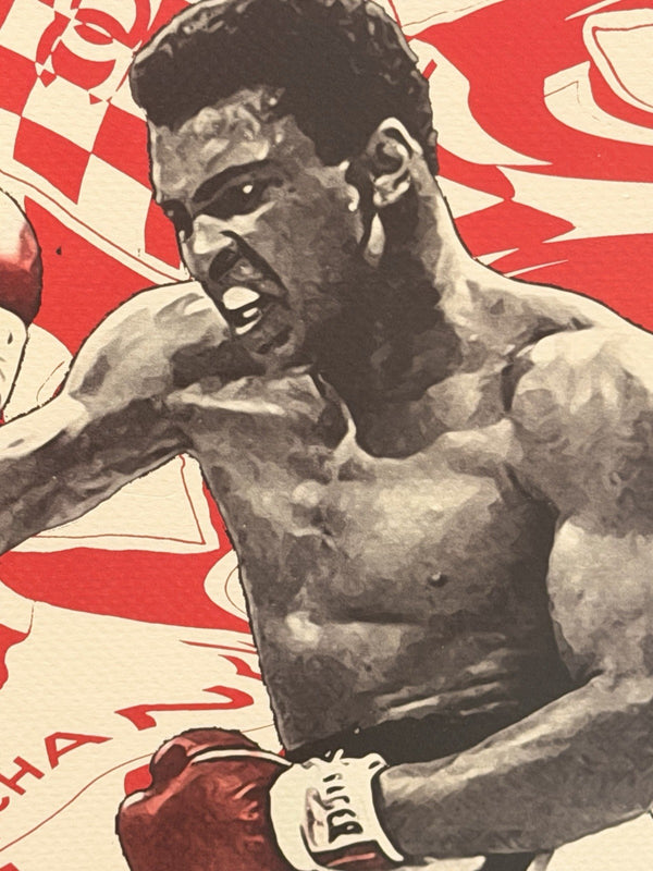DEATH NYC Mike Tyson vs Muhammad Ali Boxing Chanel Pop Art Signed Framed 20x16