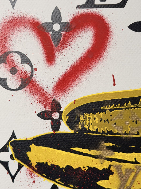 Death NYC Tropical Excess LV Banana Pop Art 1/1 Signed COA Hand-Sprayed