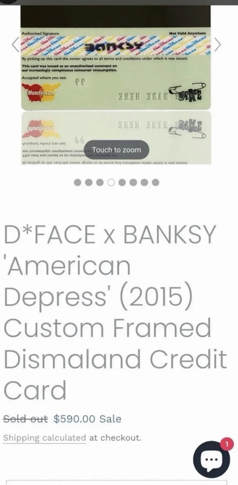 D*Face x Banksy "American Depress" Faux Credit Card - Dismaland 2015 Art Print