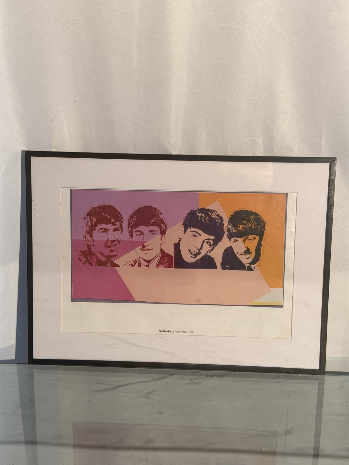 Andy Warhol The Beatles 2007 El Mundo Offset Lithograph After Warhol Framed COA