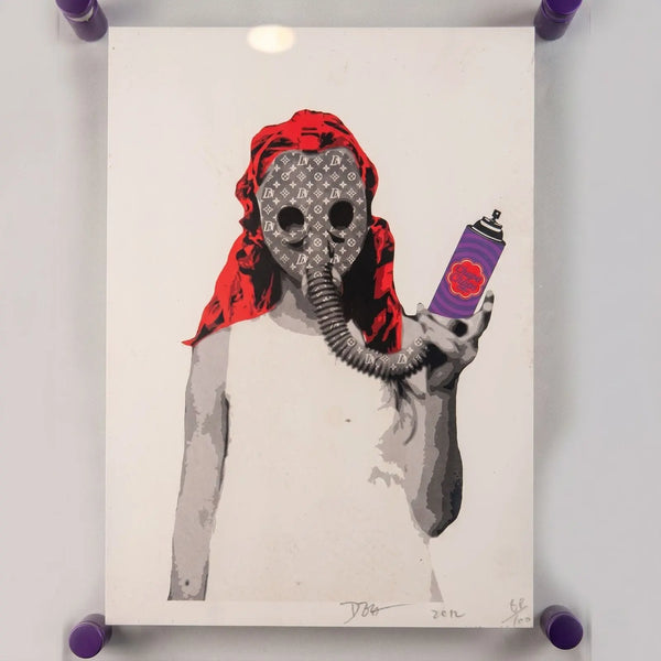 Death NYC LV Gas Mask Spray Can Murakami Signed 68/100 2012 Street Art Pop Art