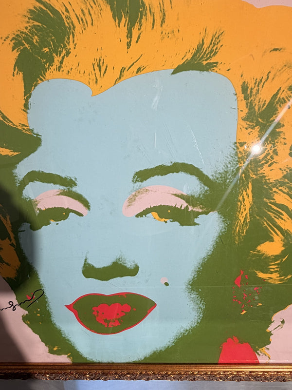 Marilyn Screen Print Signed Andy Warhol w/ Estate Stamps - UNVERIFIED As-Is