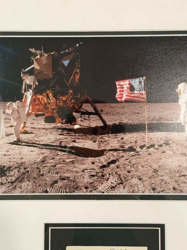 Buzz Aldrin Signed Nat Geo Cut Framed Apollo 11 Display JSA AE72804