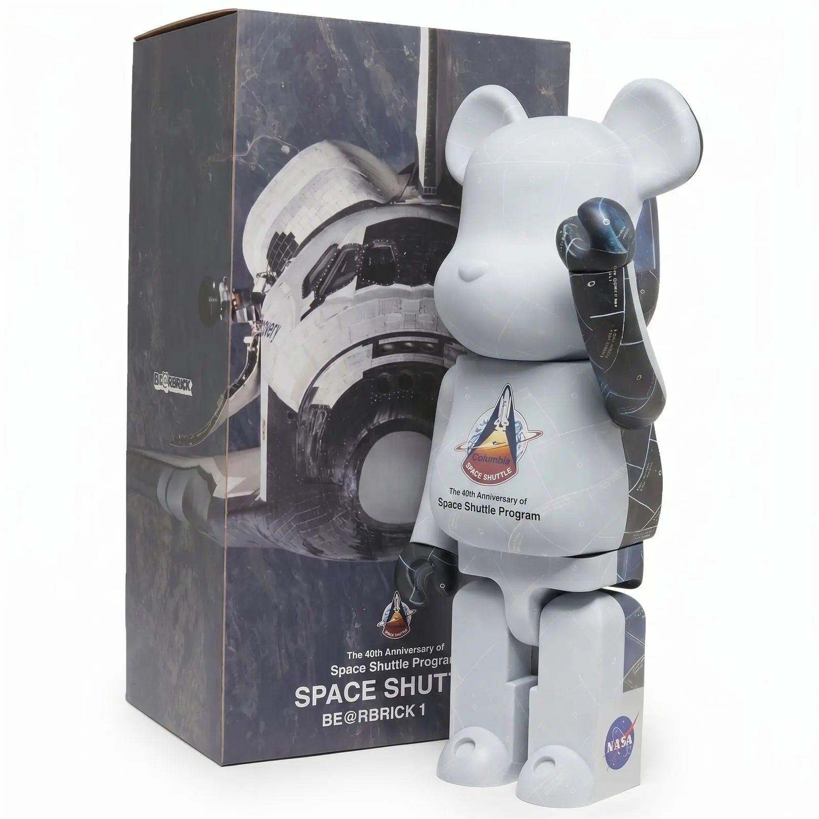 Medicom BE@RBRICK NASA Space Shuttle Columbia 40th Anniversary 1000% Mint New