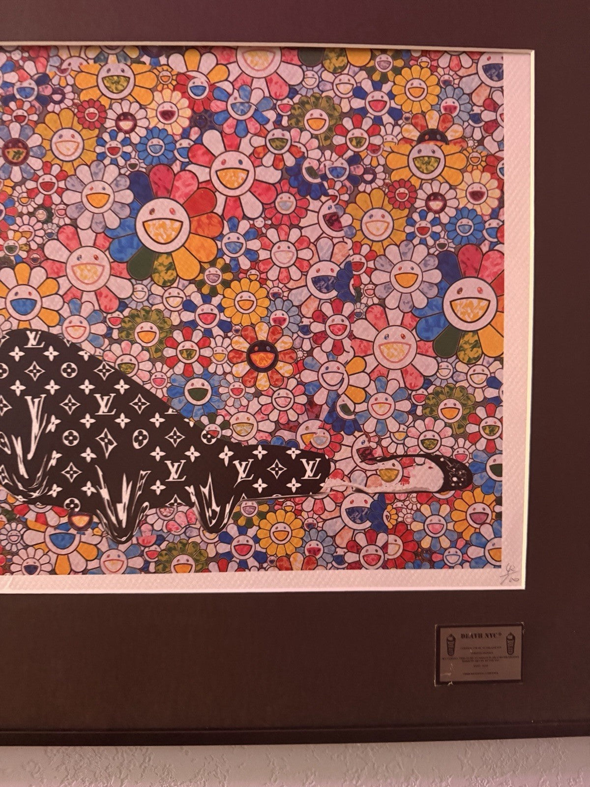 Death NYC Audrey Hepburn LV Murakami Flowers Signed 2020 Framed Pop Art