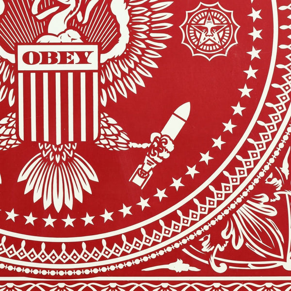 Shepard Fairey Presidential Seal Red Signed Screen Print 189/300 OBEY Art Print