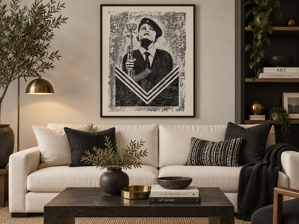 Shepard Fairey Peace Guard 2 2017 Signed 140/400 DAMAGED Stencil OBEY 18x24 — listing photograph 2