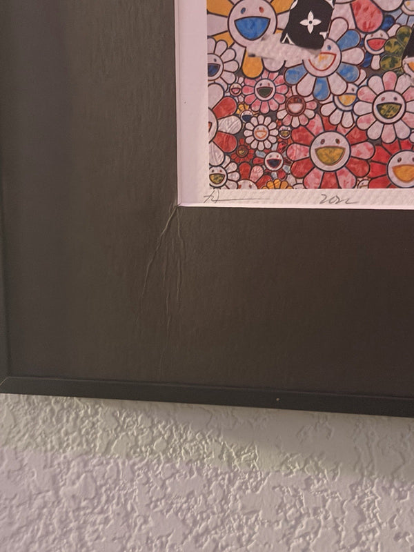 Death NYC Audrey Hepburn LV Murakami Flowers Signed 2020 Framed Pop Art