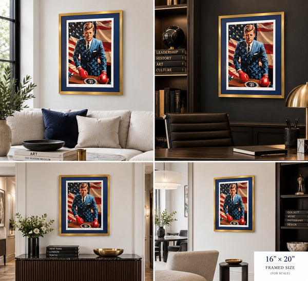 Death NYC JFK John F Kennedy Boxing Louis Vuitton Signed Art Print 16x20