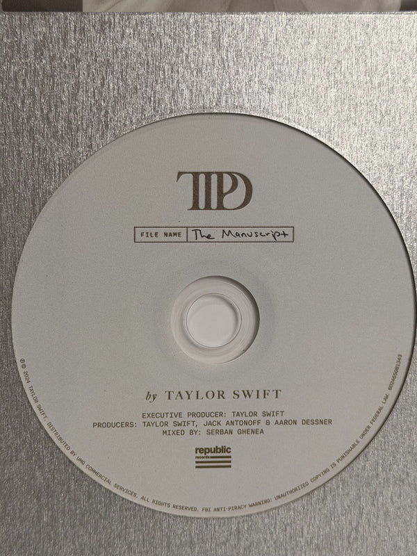 Taylor Swift Signed The Tortured Poets Department CD Display Framed Autograph