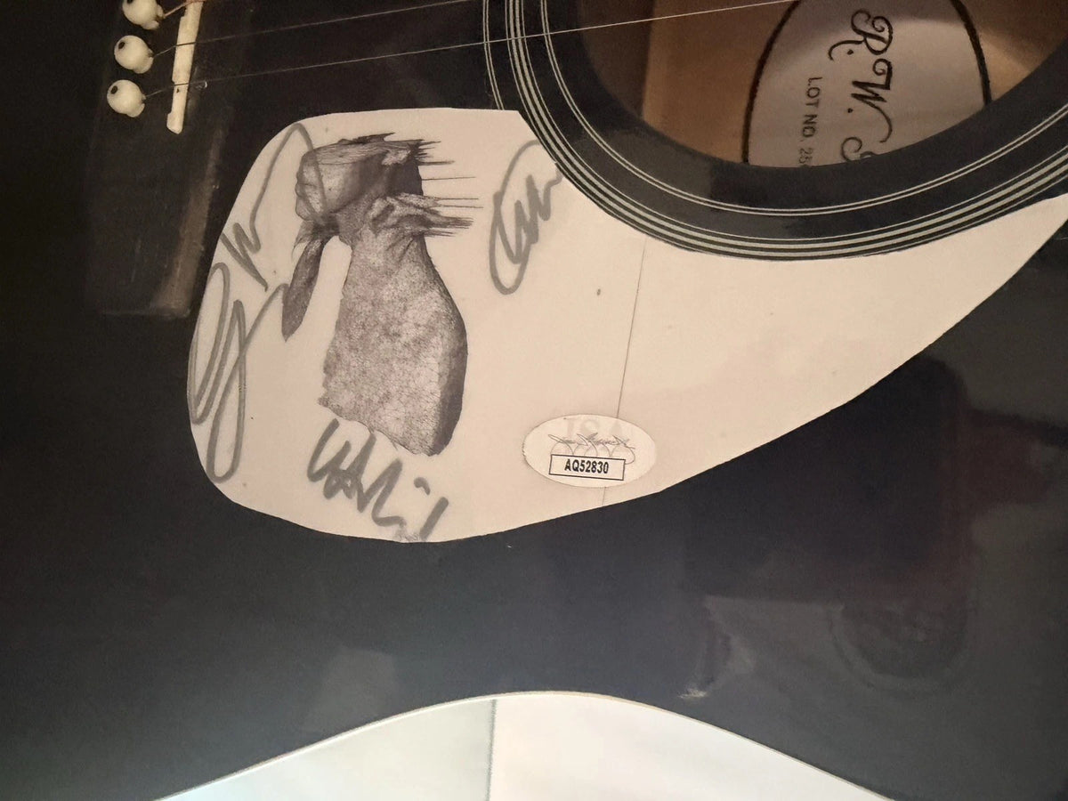 Coldplay Signed Acoustic Guitar Chris Martin Band JSA COA AQS2830