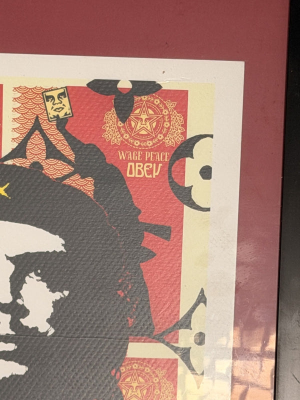 Framed Che Guevara "Wage Peace OBEY" Graphic Print, Marked 6/20