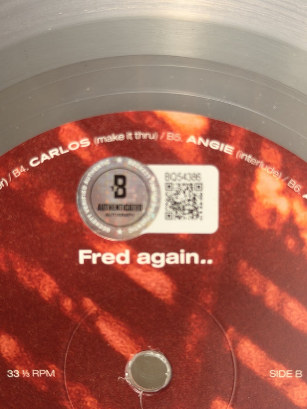 Fred again.. Actual Life Signed Clear Vinyl LP Framed Beckett B054386