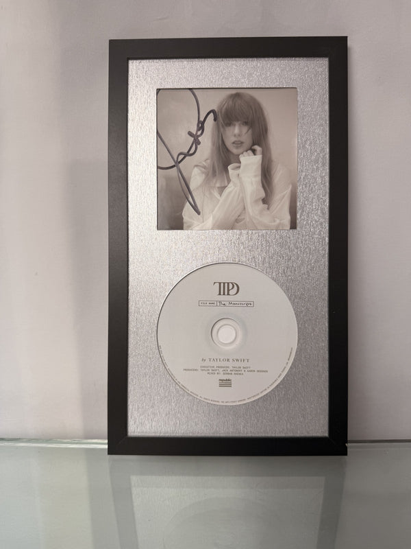 Taylor Swift Tortured Poets Department Signed CD Insert Framed Display
