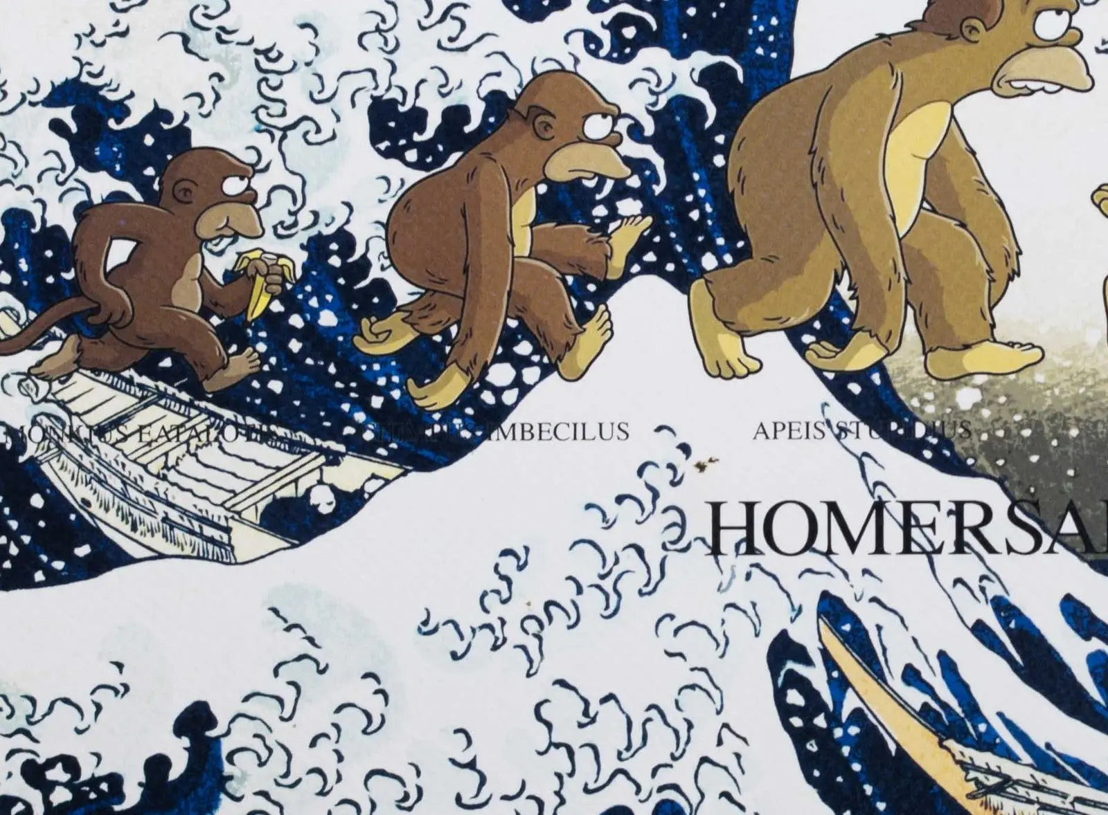 Homer Simpson Hokusai Great Wave Art Print, Hand-Signed Ltd Ed /100 by Death NYC