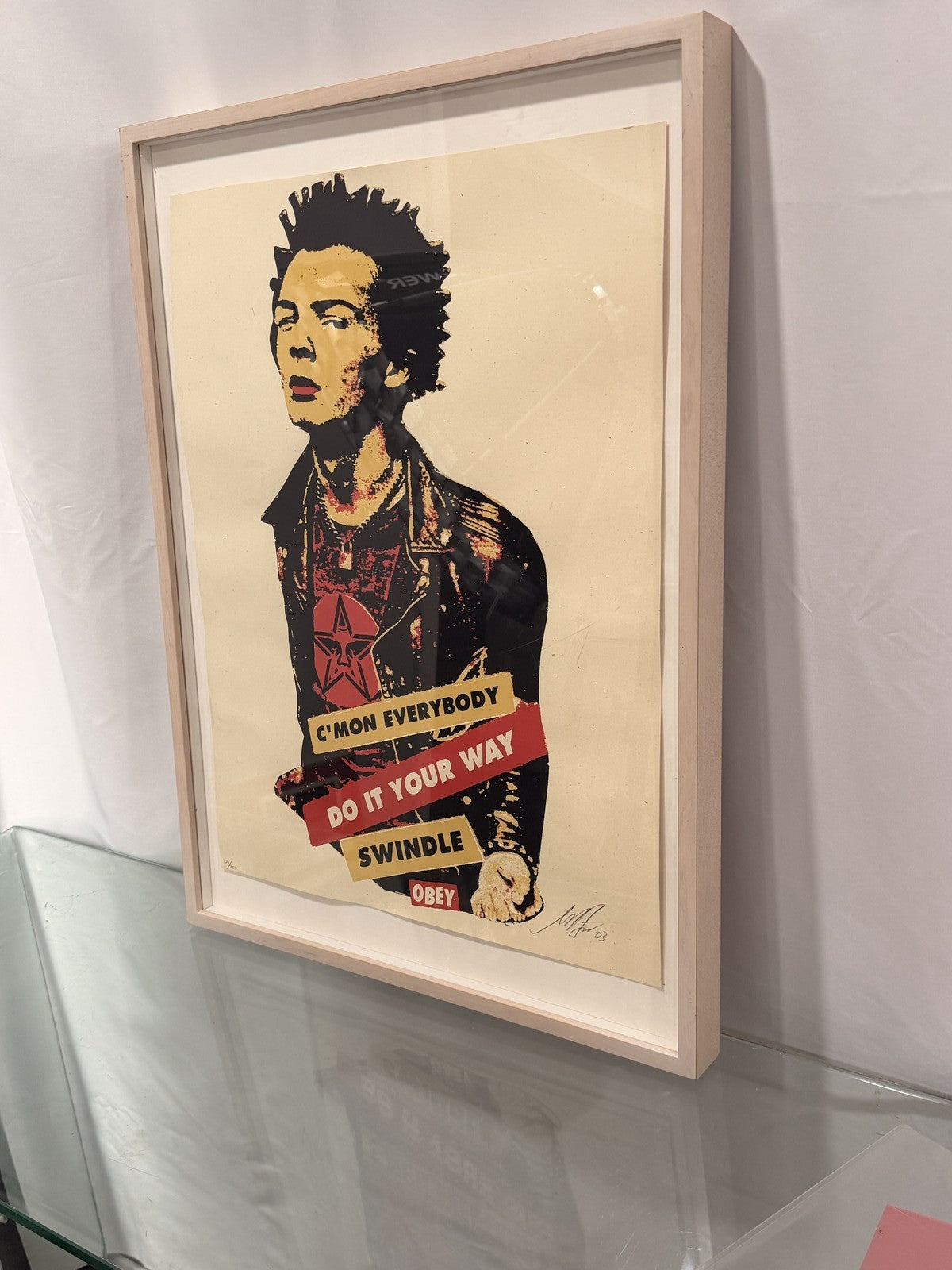 Shepard Fairey Sid Vicious Your Way 3 Signed 177/200 2003 Screenprint Framed