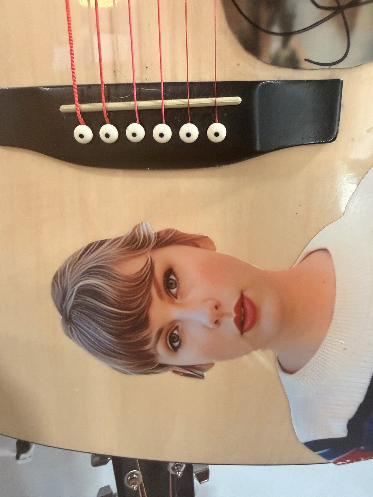 Taylor Swift Signed Acoustic Guitar Tortured Poets PSA/DNA COA AN88569