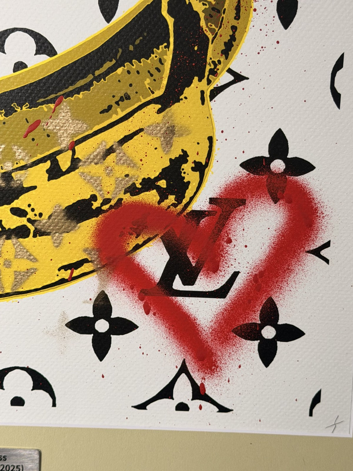 Death NYC Tropical Excess LV Banana Pop Art 1/1 Signed COA Hand-Sprayed