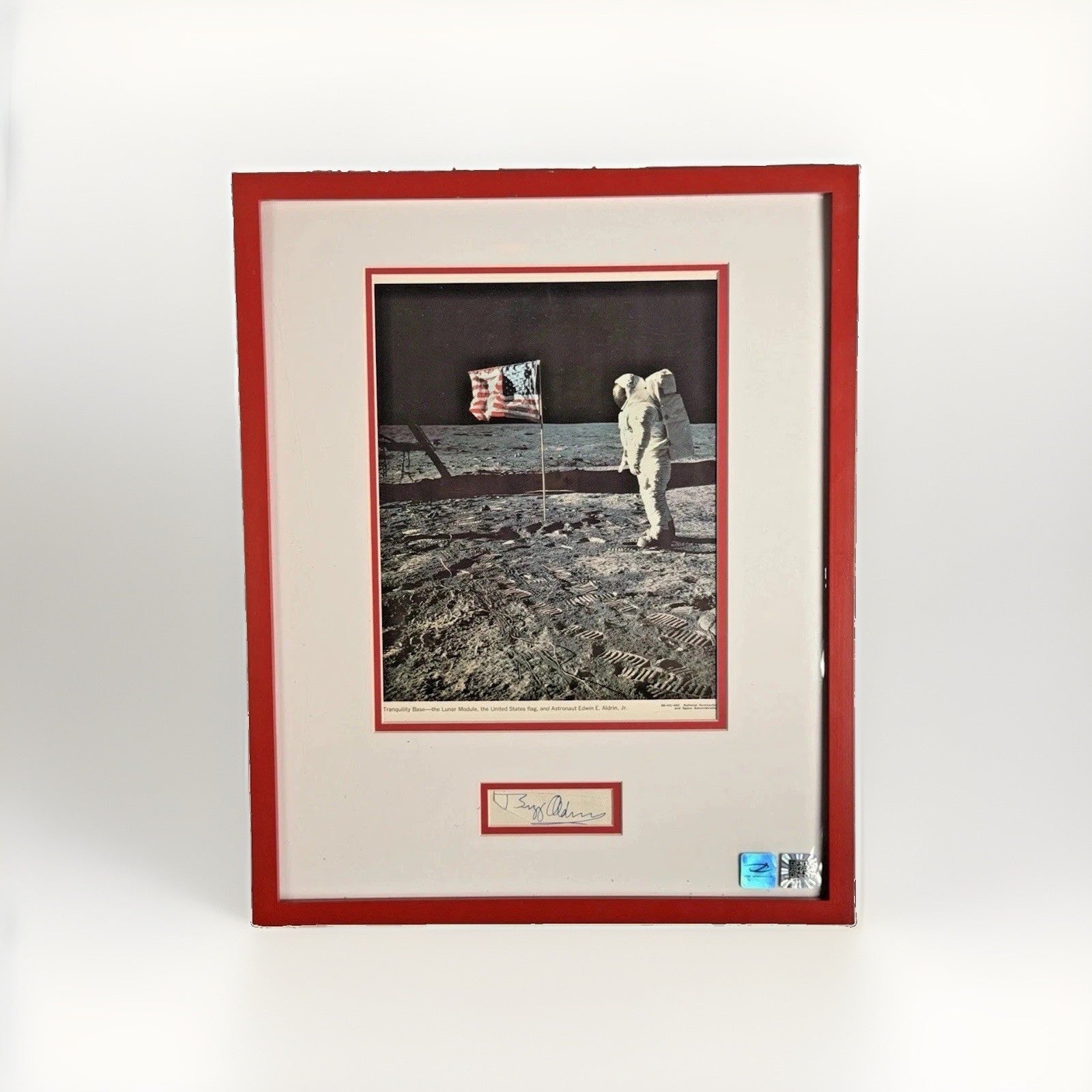 BUZZ ALDRIN APOLLO 11 ASTRONAUT SIGNED FRAMED PRINT  - ZARELLI SPACE COA