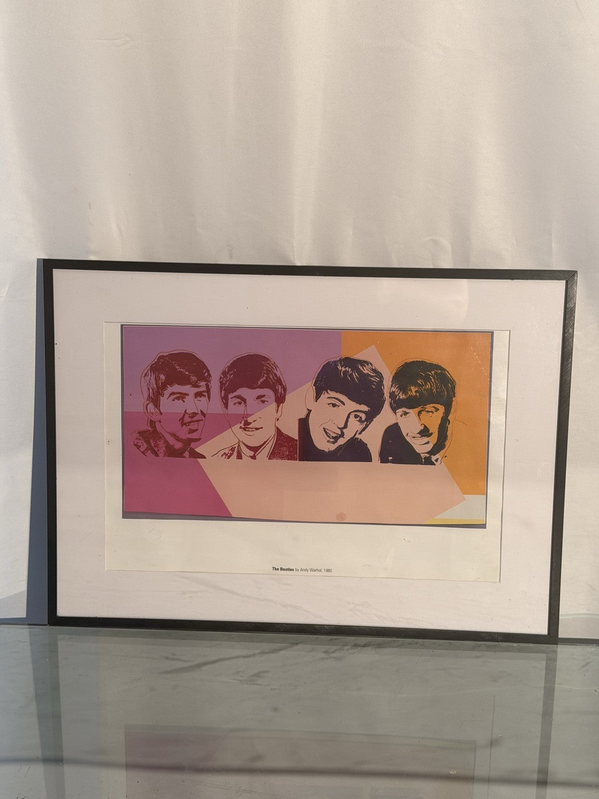 Andy Warhol The Beatles 1980 Vintage Poster Framed Pop Art Times Books Stokes