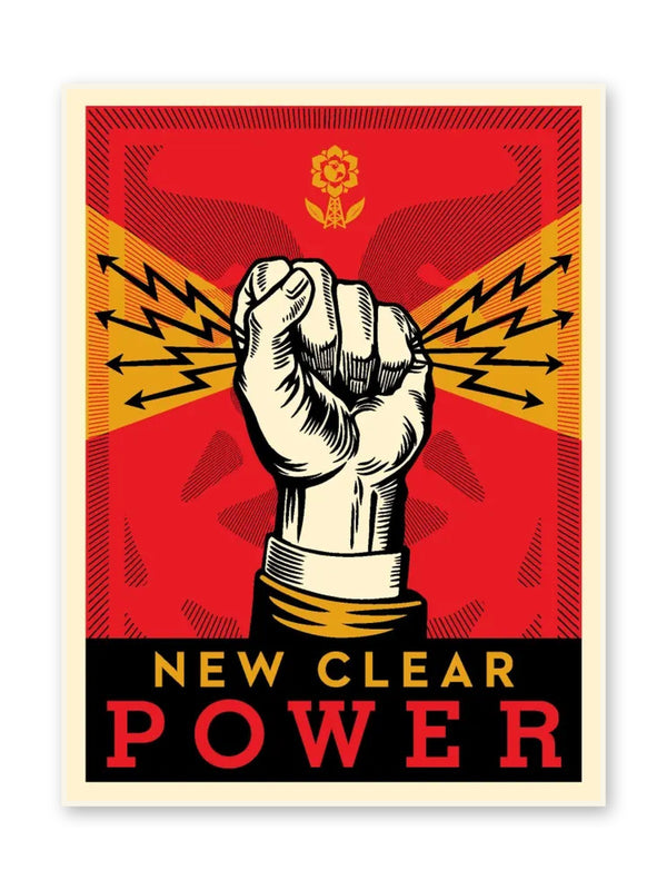 Shepard Fairey New Clear Power 2022 Signed Screen Print 18x24 Ed 350 OBEY