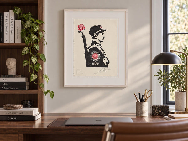 Shepard Fairey Obey Rose Soldier Letterpress 2017 Signed AP Artist Proof
