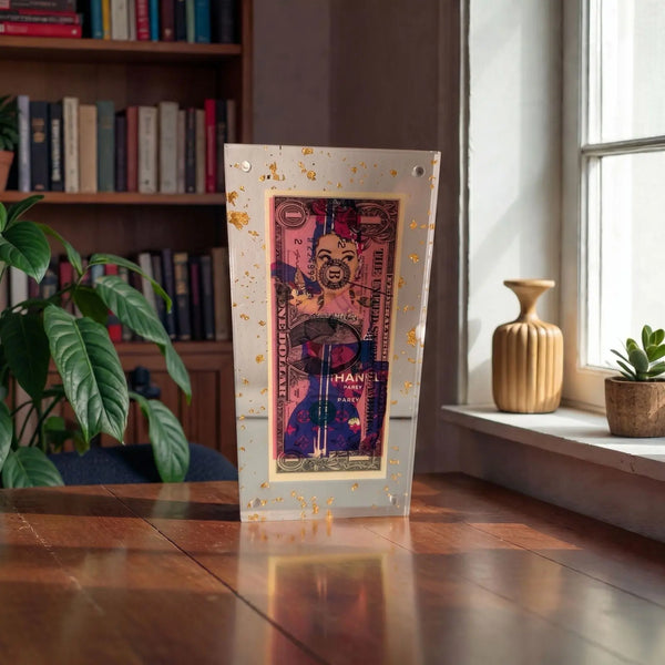 Audrey Hepburn × Chanel $1 Bill Art | Limited Edition, Signed /100, Framed