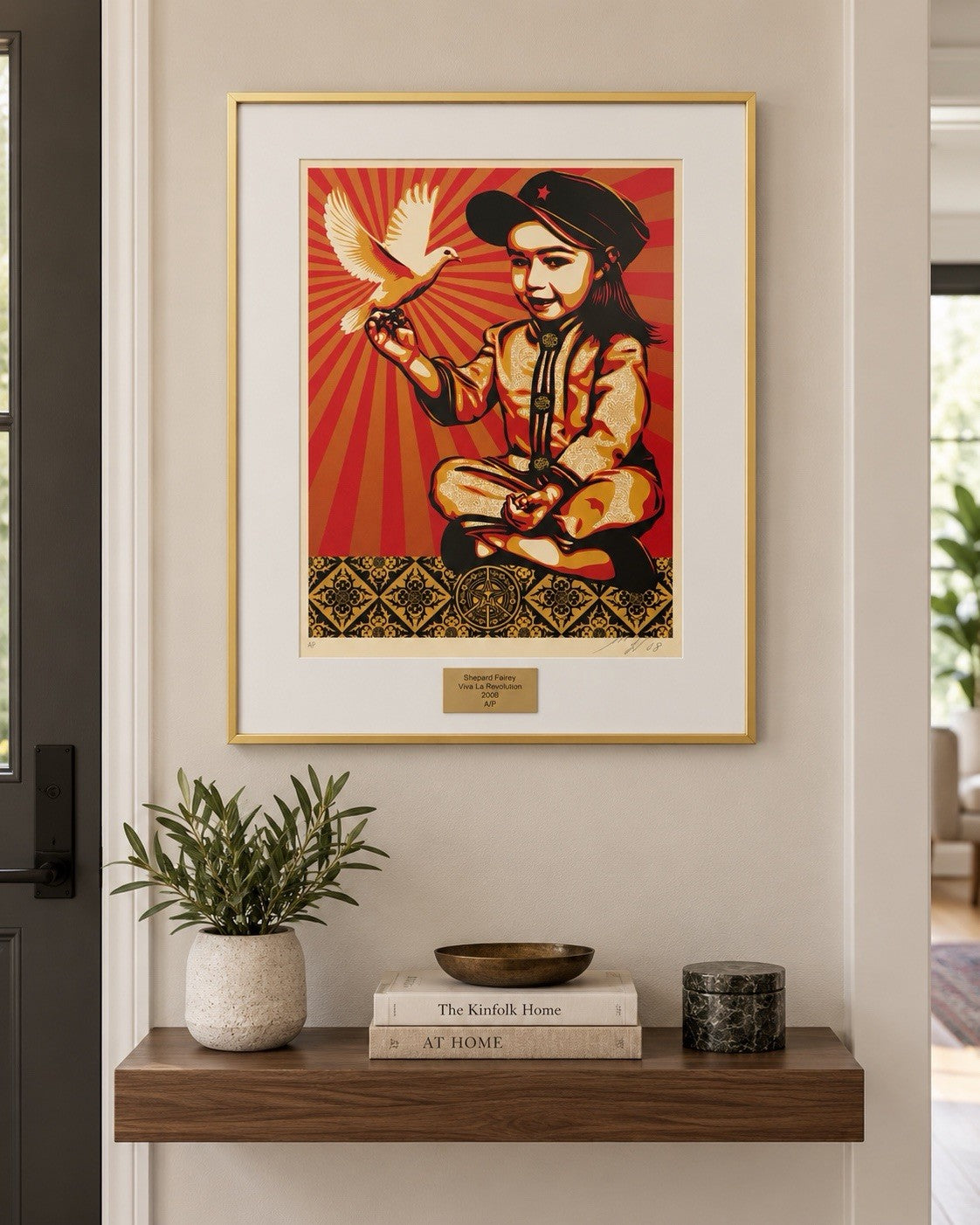 Shepard Fairey — “Vivi La Revolucion” — 2008 — Artist Proof (AP) Signed & Framed