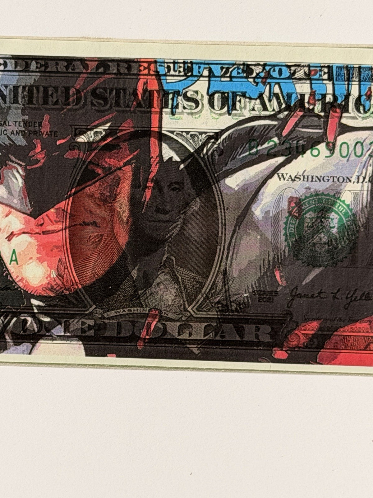 DEATH NYC Batman & Bat Woman Dual Dollar Bill Framed Pop Art COA 2020
