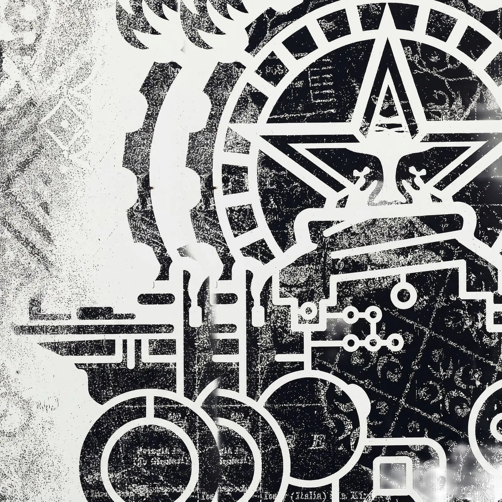 Shepard Fairey OBEY Printing Press 2017 Signed #/400 Damaged Stencil Series