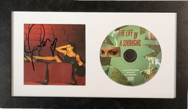 Taylor Swift Signed CD 'The Life of a Showgirl' Framed Display with Photo