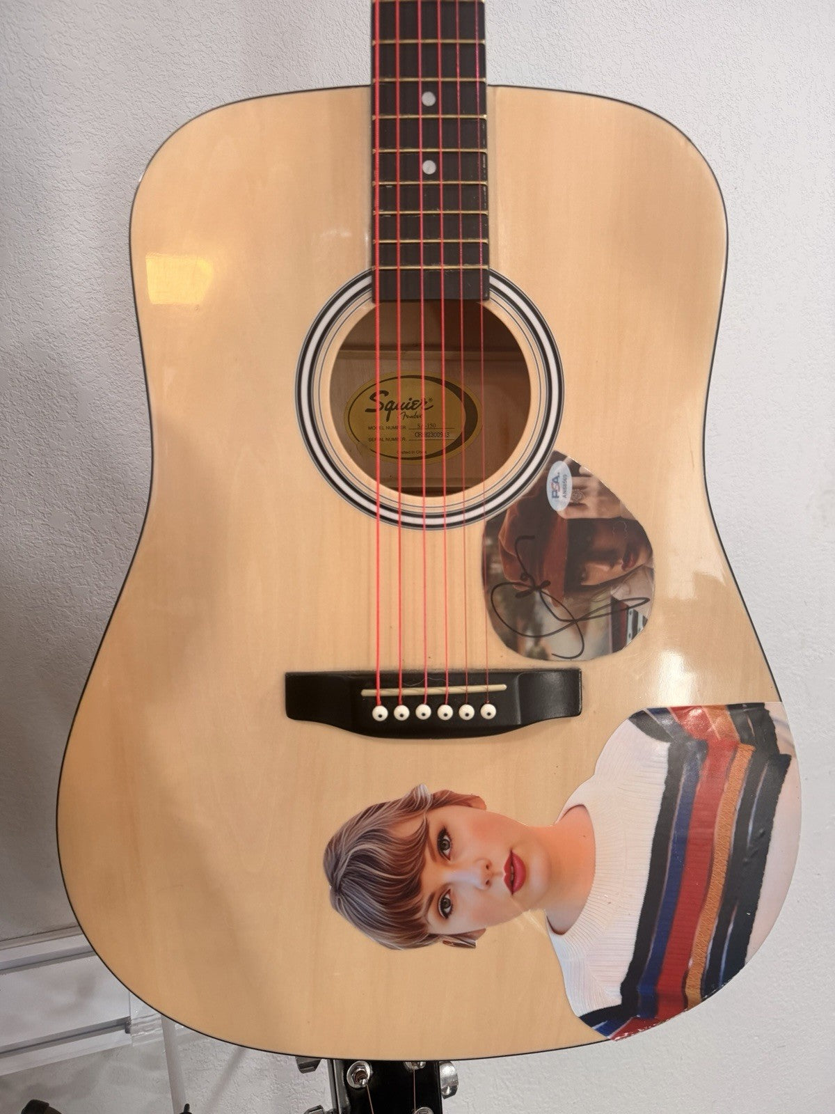 Taylor Swift Signed Acoustic Guitar Tortured Poets PSA/DNA COA AN88569