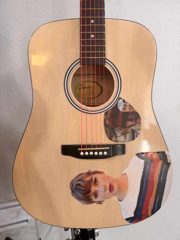 Taylor Swift Signed Acoustic Guitar Tortured Poets PSA/DNA COA AN88569