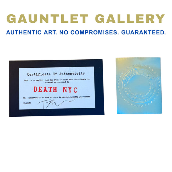 Death NYC Darth Vader Star Wars Dollar Bill Art Signed Two Bills COA Unframed