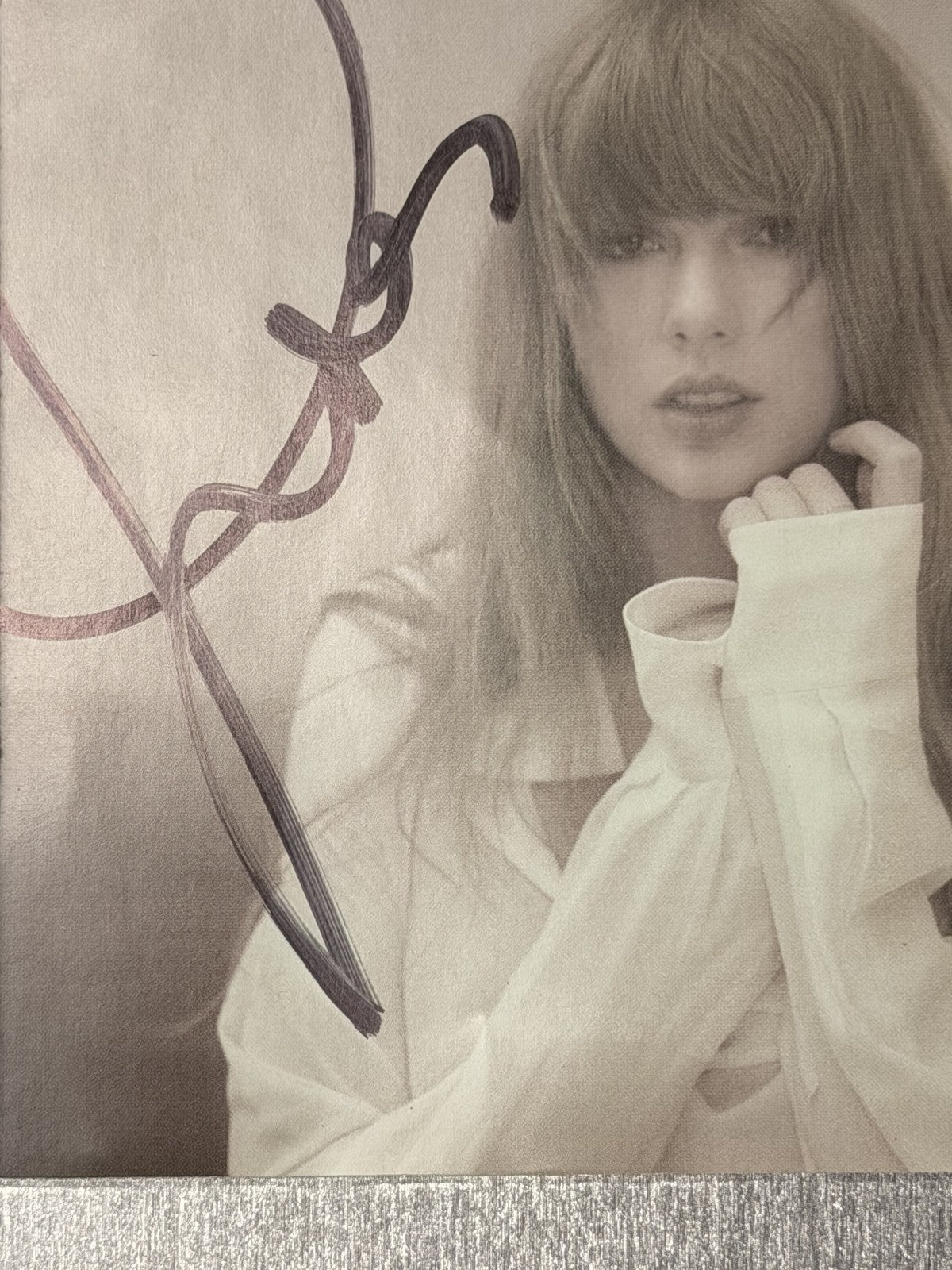 Taylor Swift Tortured Poets Department Signed CD Insert Framed Display