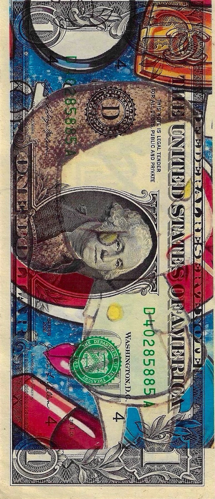 Death NYC –Yoshitomo Nara Girl $1 Dollar Bill Signed & Numbered RARE!