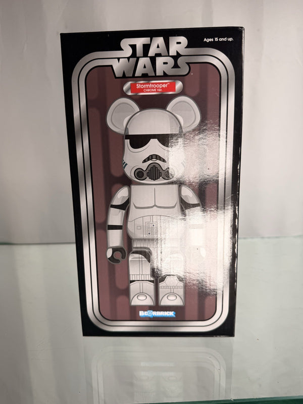 BE@RBRICK Star Wars Stormtrooper Chrome Ver 400% Medicom Toy Bearbrick New