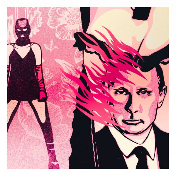 Shepard Fairey Putin's Ashes Dual-Signed Limited Edition 2023 Art Print 18x24