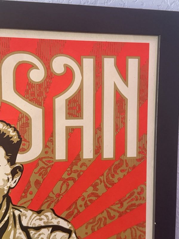 Shepard Fairey x Gary Baseman Partisan 2013 Co-Signed Print #306/400 Framed