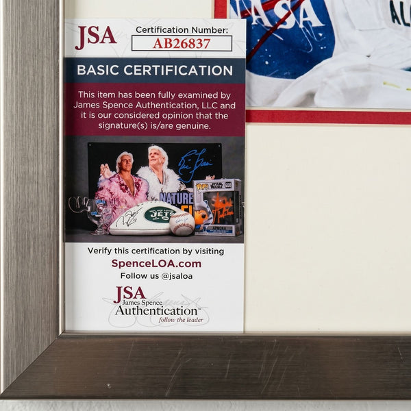 Buzz Aldrin Signed Cut Signature JSA Certified Apollo 11 Framed 16x20 Portrait